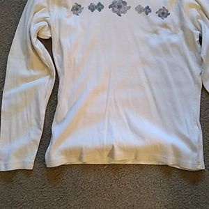 Columbia cream w/design long sleeve t-shirt